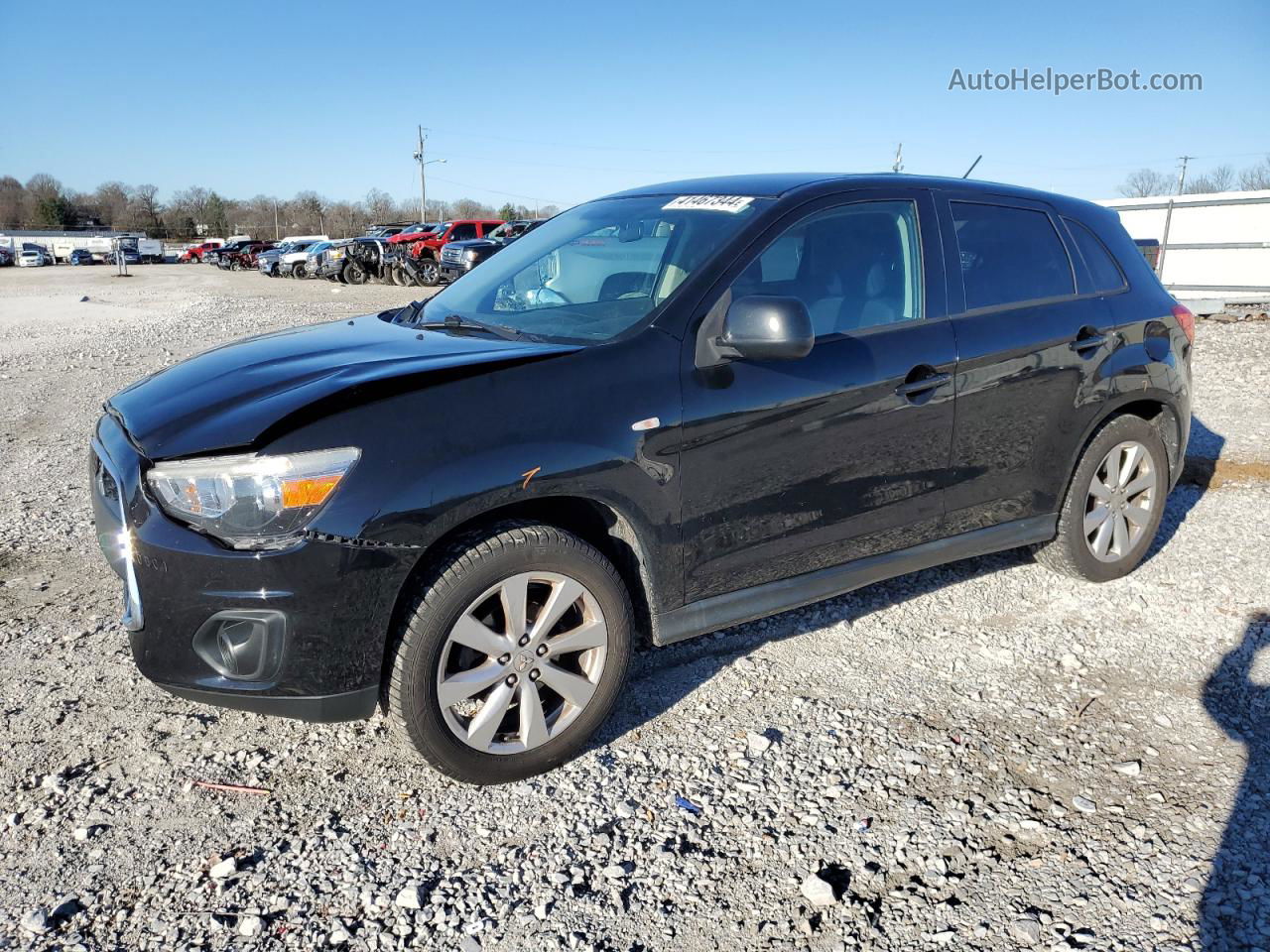 2015 Mitsubishi Outlander Sport Es Черный vin: 4A4AR3AWXFE031467