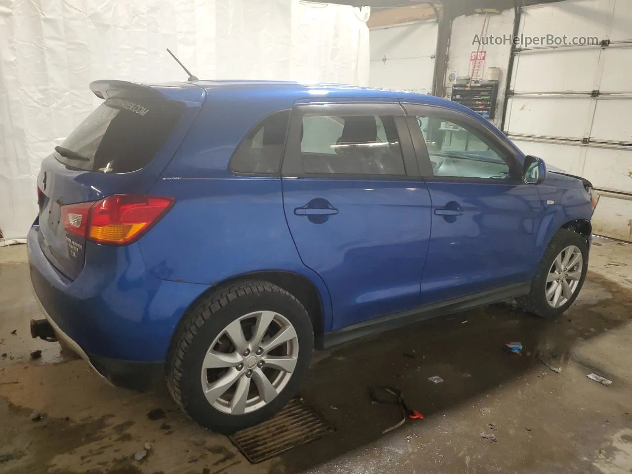 2015 Mitsubishi Outlander Sport Es Blue vin: 4A4AR3AWXFE034224