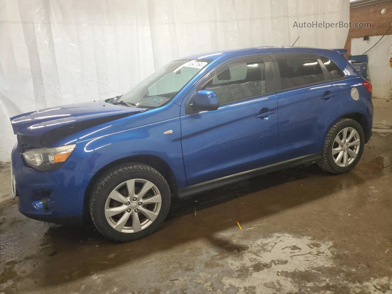 2015 Mitsubishi Outlander Sport Es Blue vin: 4A4AR3AWXFE034224