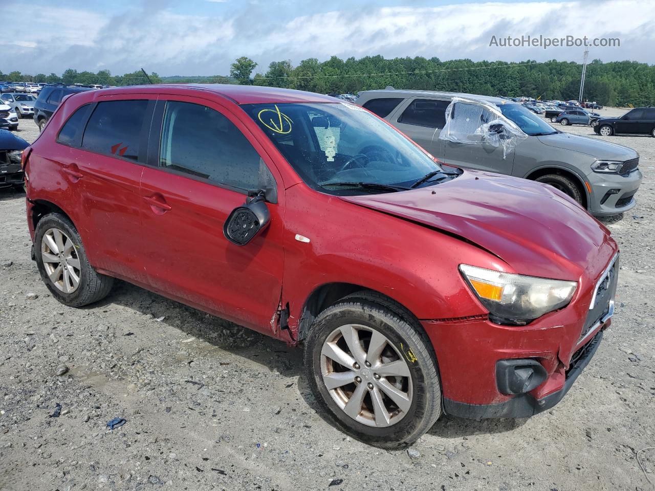 2015 Mitsubishi Outlander Sport Es Red vin: 4A4AR3AWXFE044770
