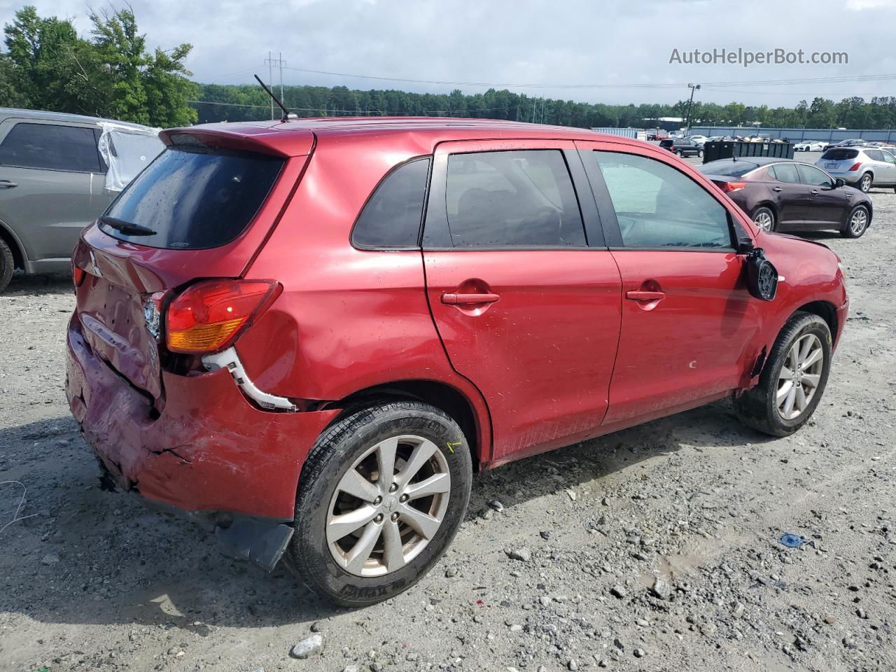 2015 Mitsubishi Outlander Sport Es Red vin: 4A4AR3AWXFE044770