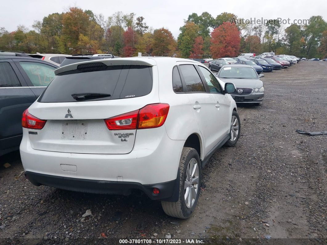 2015 Mitsubishi Outlander Sport 2.4 Es White vin: 4A4AR3AWXFE054134