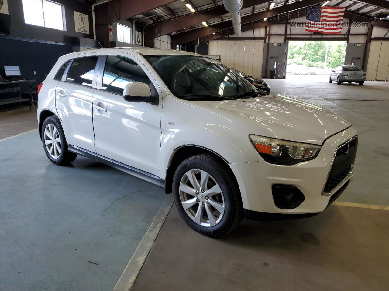 2015 Mitsubishi Outlander Sport Es White vin: 4A4AR3AWXFE059186