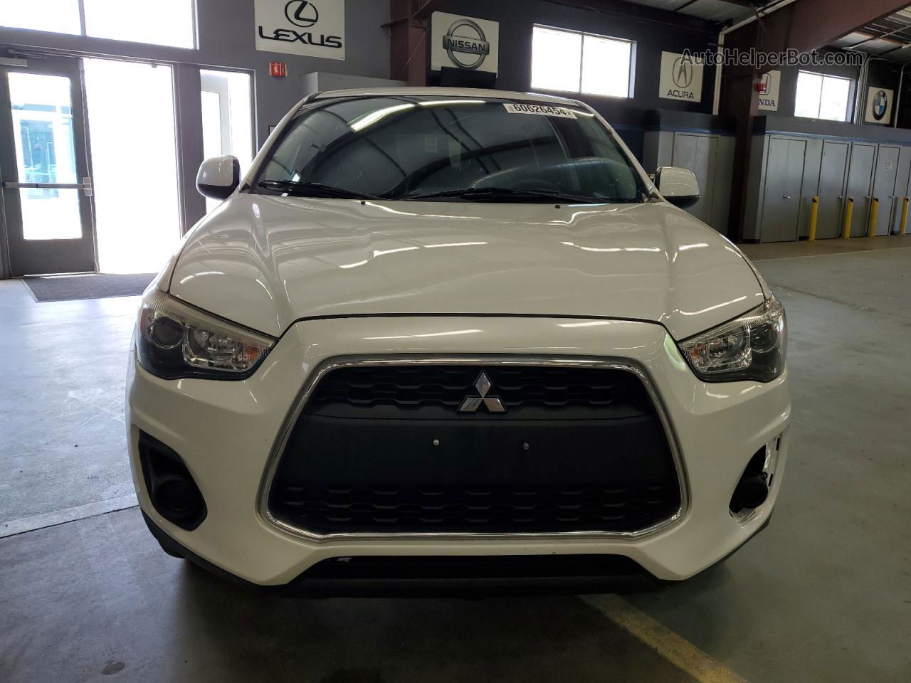 2015 Mitsubishi Outlander Sport Es White vin: 4A4AR3AWXFE059186