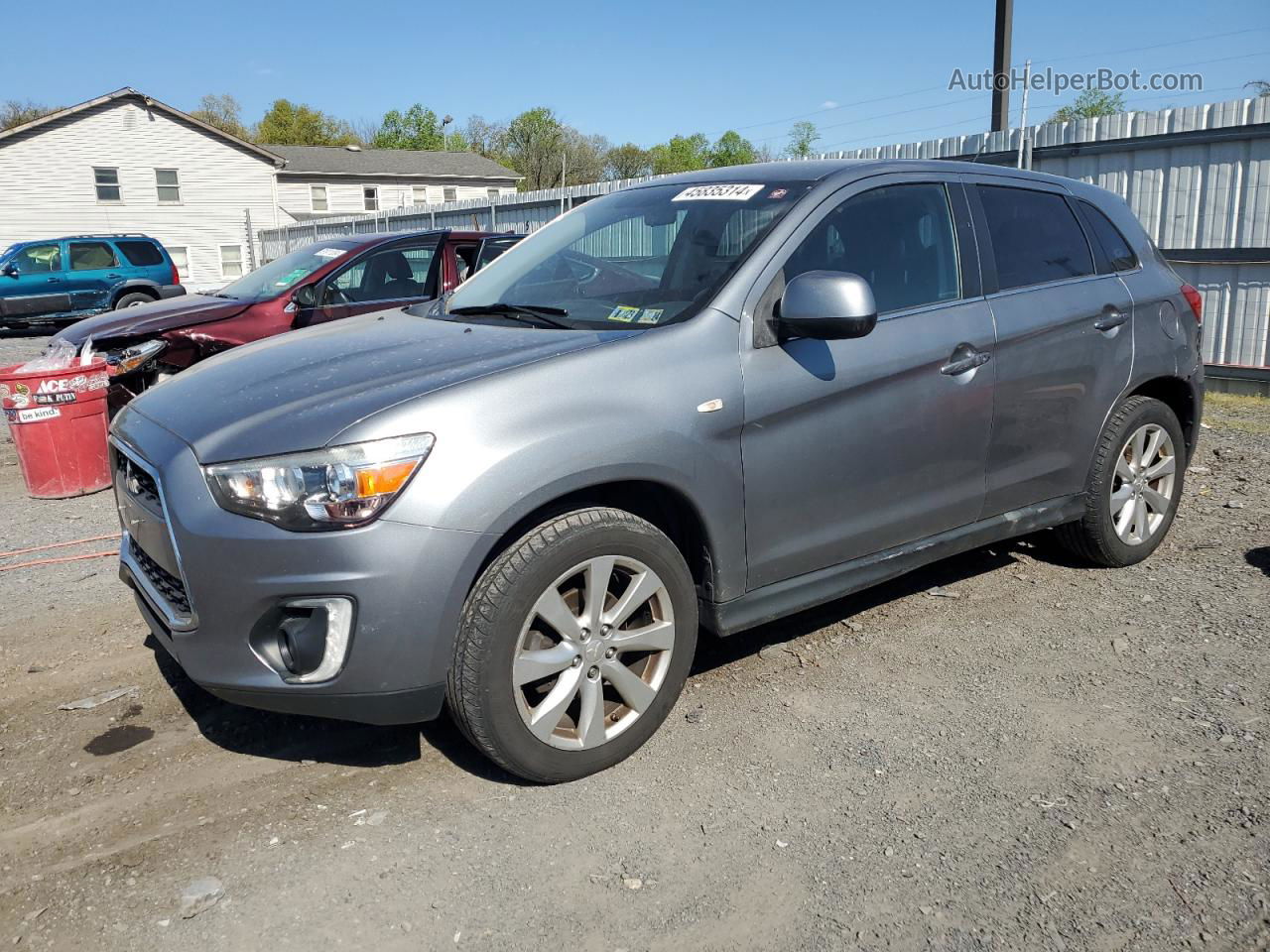 2015 Mitsubishi Outlander Sport Se Gray vin: 4A4AR4AU0FE027044