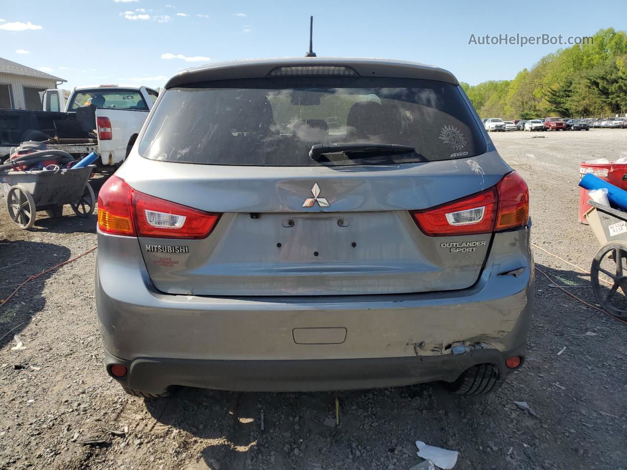 2015 Mitsubishi Outlander Sport Se Gray vin: 4A4AR4AU0FE027044