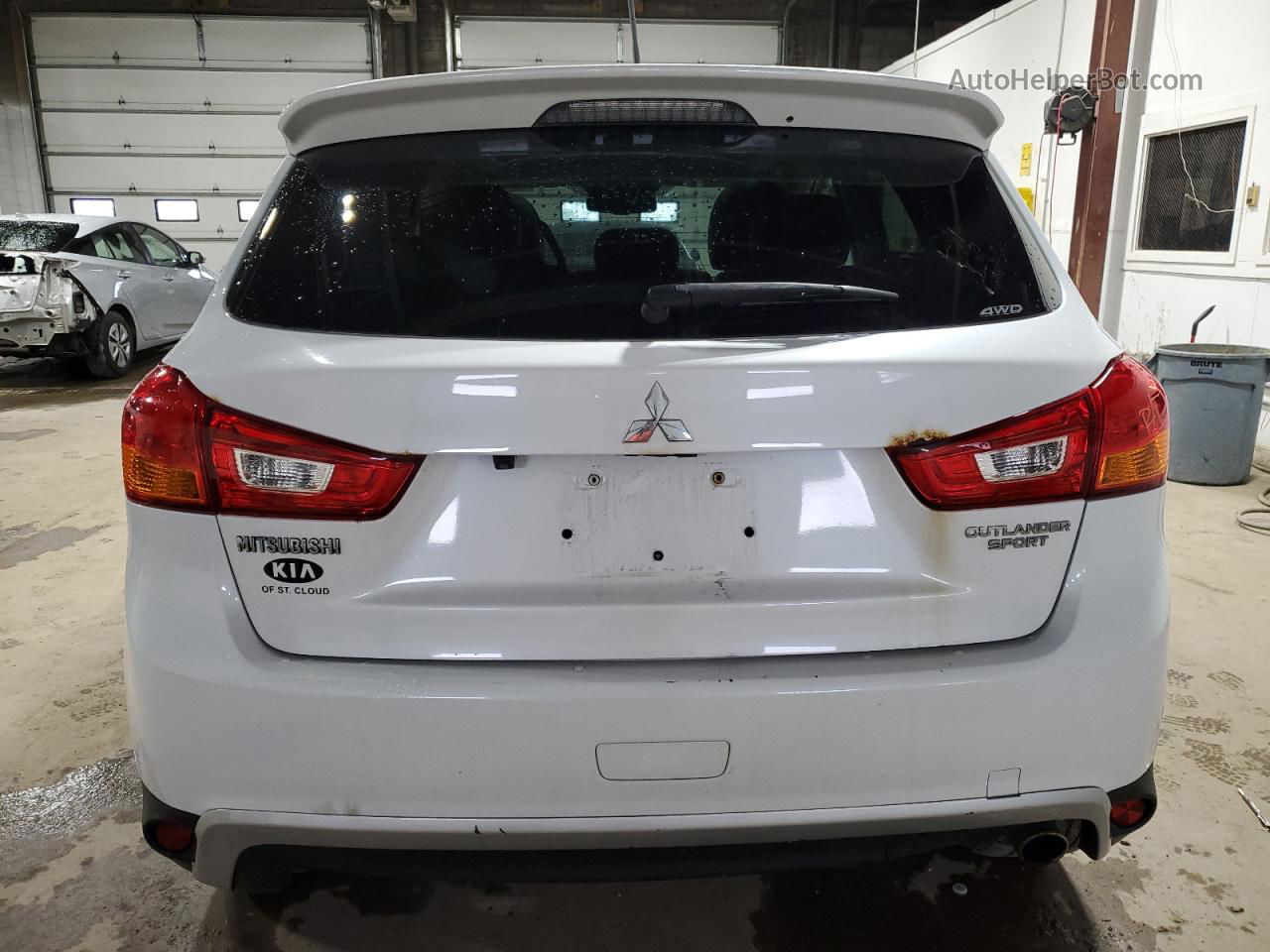 2014 Mitsubishi Outlander Sport Se White vin: 4A4AR4AU1EE027441