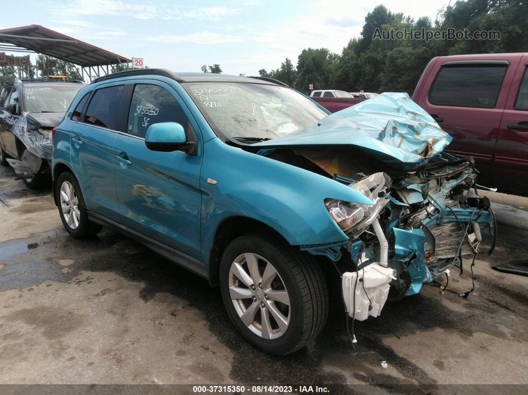 2013 Mitsubishi Outlander Sport Se Blue vin: 4A4AR4AU2DE012039