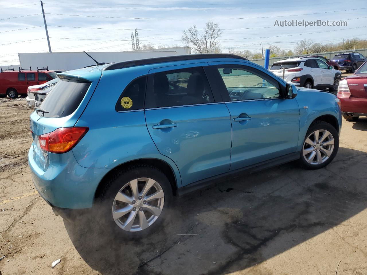 2014 Mitsubishi Outlander Sport Se Turquoise vin: 4A4AR4AU2EE023432