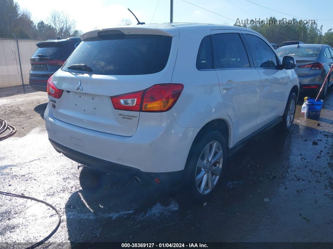 2015 Mitsubishi Outlander Sport Se White vin: 4A4AR4AU4FE034028