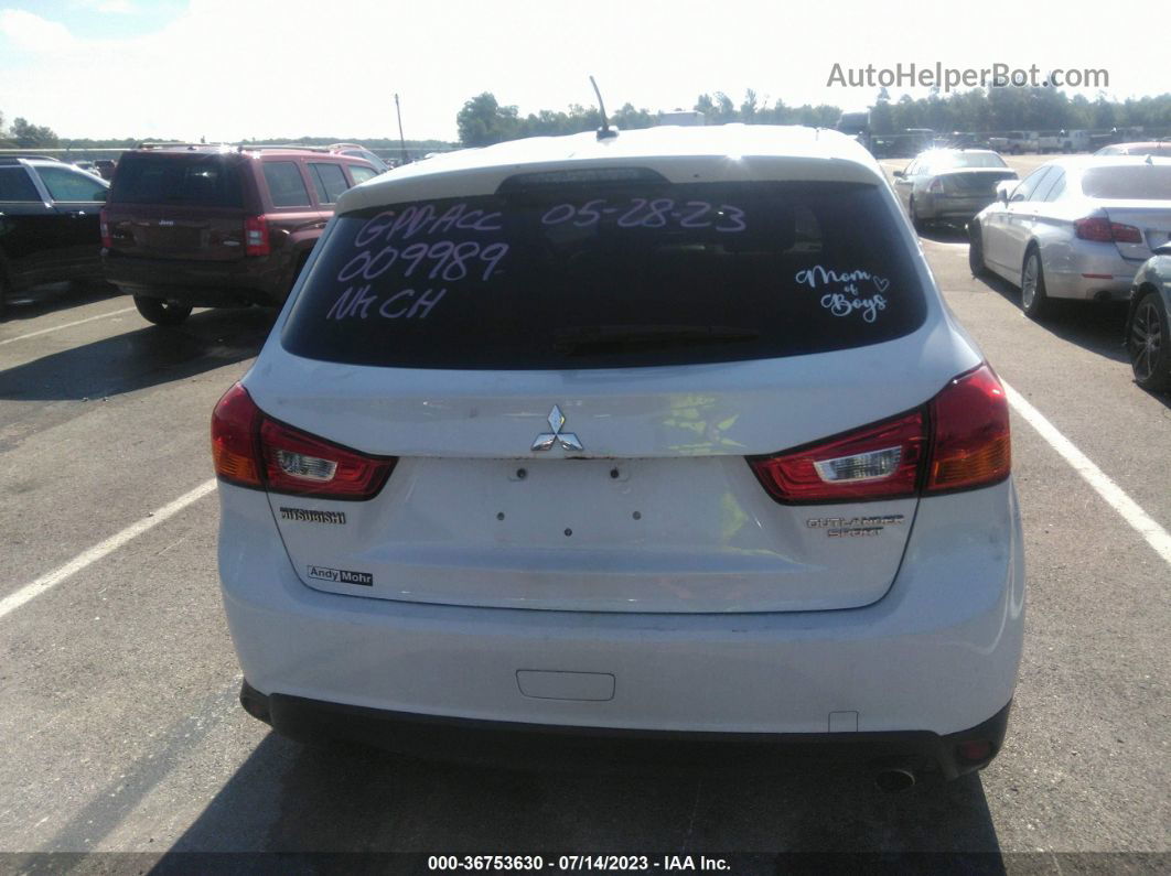 2013 Mitsubishi Outlander Sport Se White vin: 4A4AR4AU5DE009989