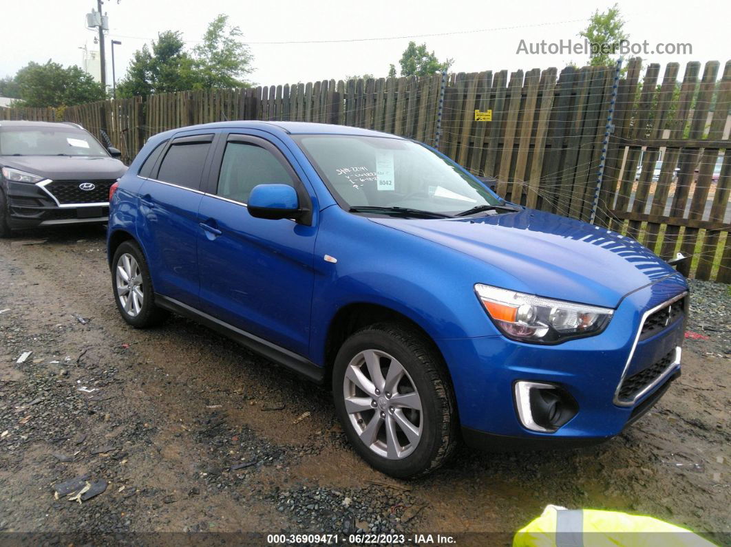 2015 Mitsubishi Outlander Sport Se Синий vin: 4A4AR4AU5FE061822