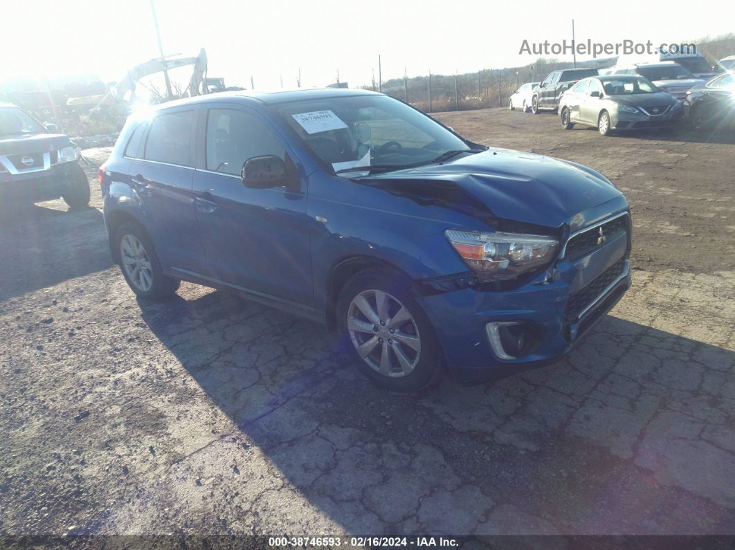 2015 Mitsubishi Outlander Sport Se Синий vin: 4A4AR4AU6FE041918