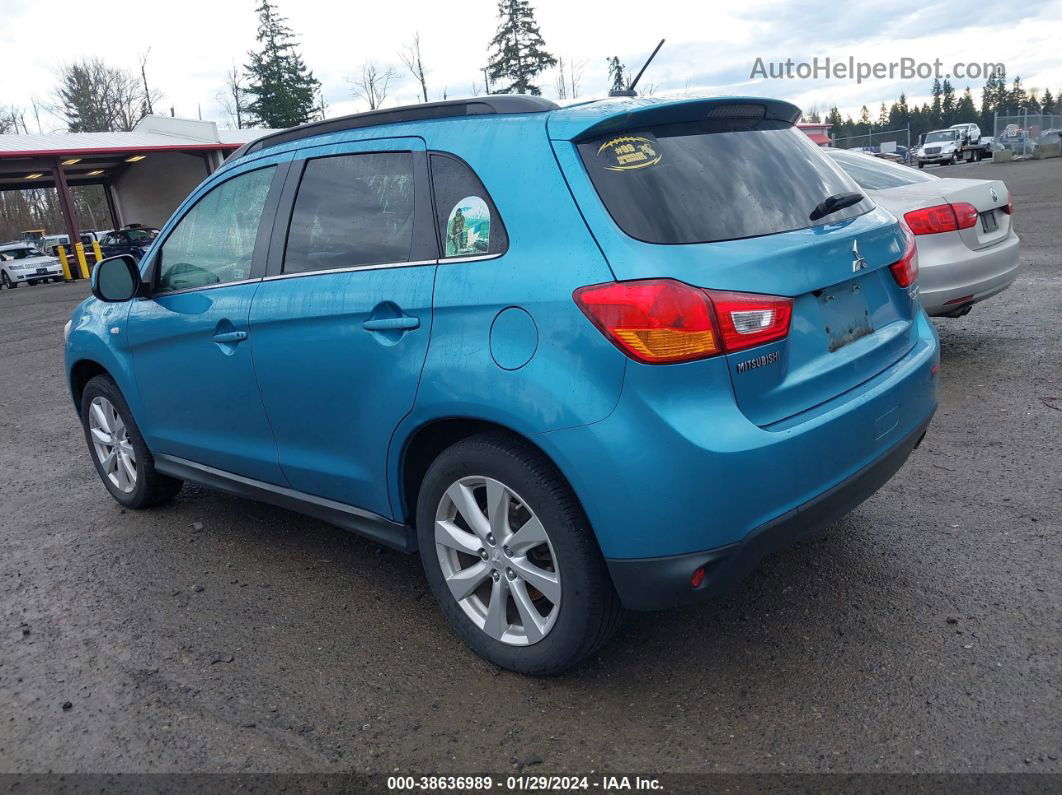 2013 Mitsubishi Outlander Sport Se Blue vin: 4A4AR4AUXDE017991