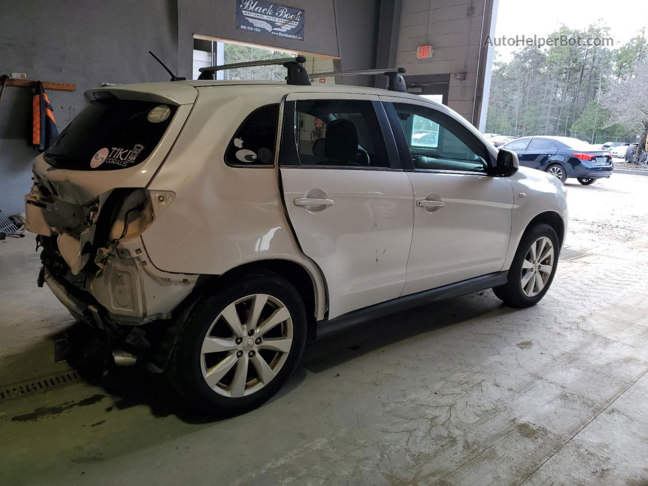 2014 Mitsubishi Outlander Sport Se White vin: 4A4AR4AUXEE030449