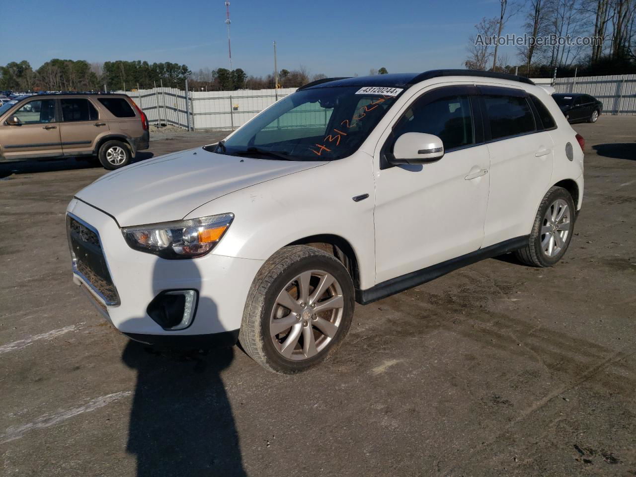 2015 Mitsubishi Outlander Sport Se Белый vin: 4A4AR4AW6FE032959