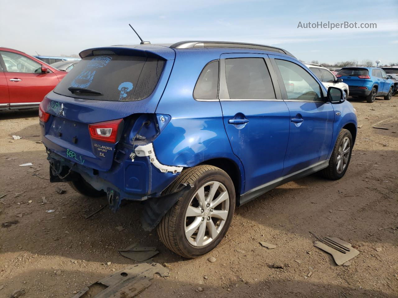 2015 Mitsubishi Outlander Sport Se Blue vin: 4A4AR4AWXFE027876