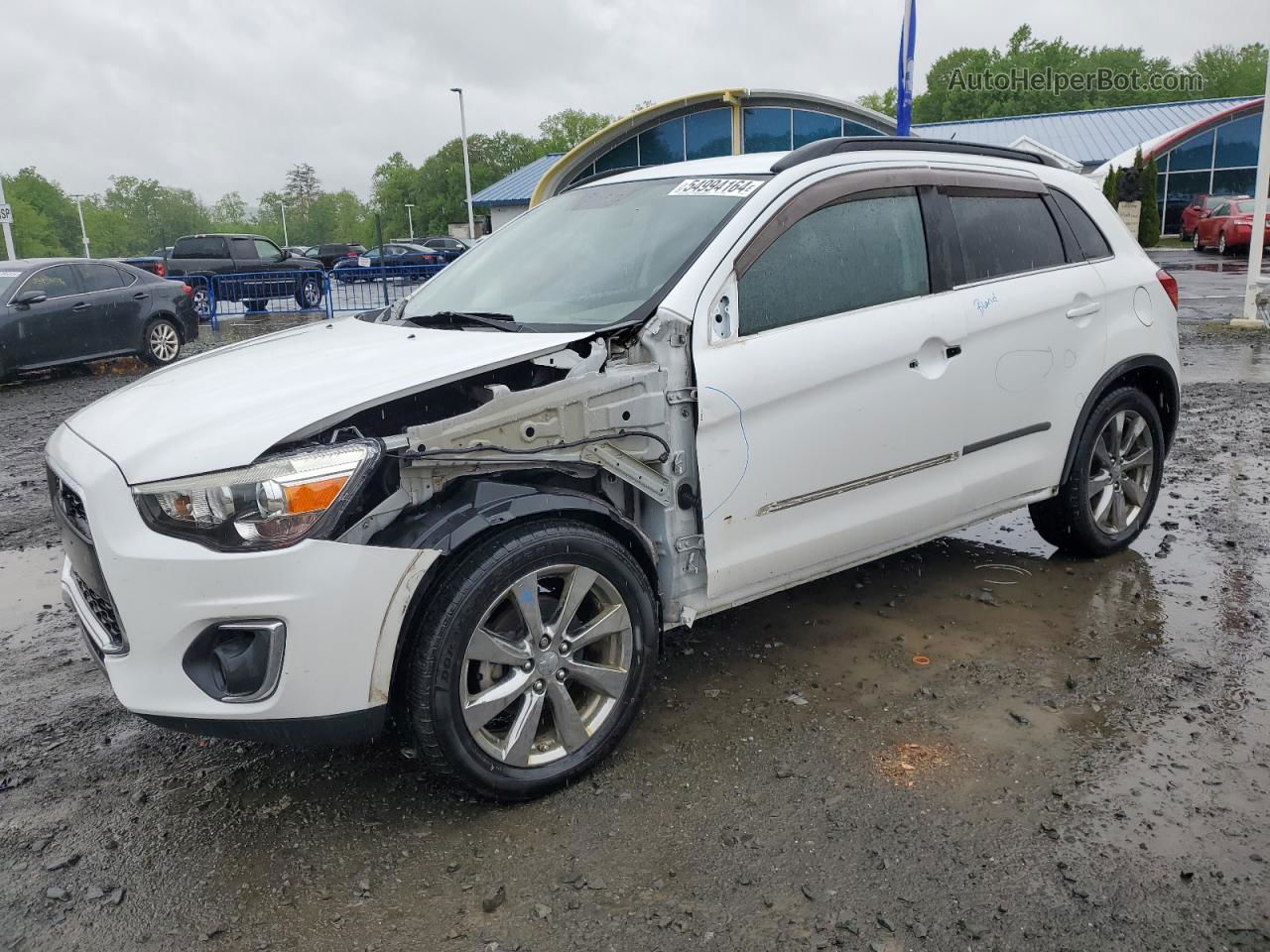 2013 Mitsubishi Outlander Sport Le White vin: 4A4AR5AU7DE018814