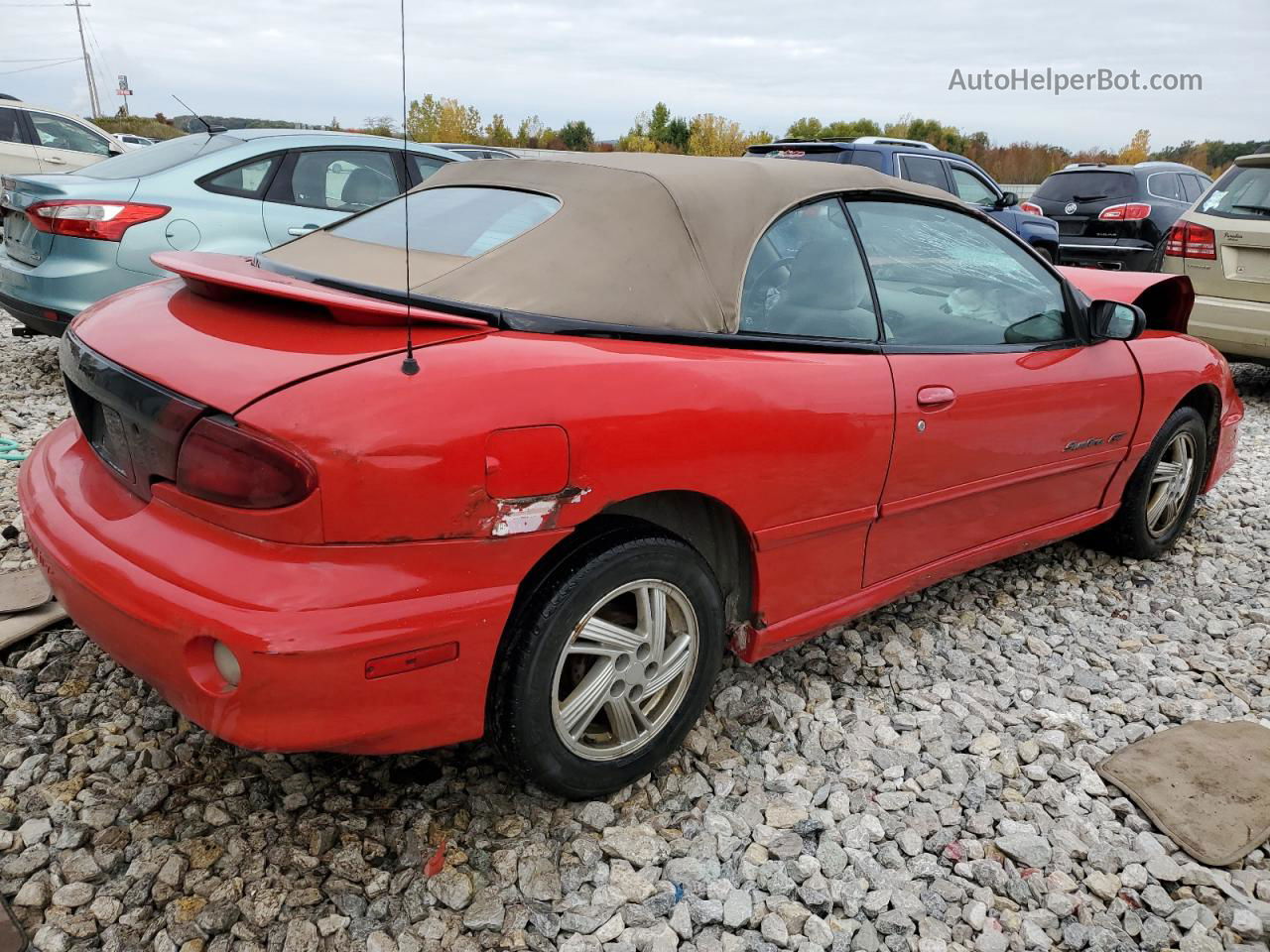 2000 Pontiac Sunfire Gt Red vin: 4G2JB32T0YB202119