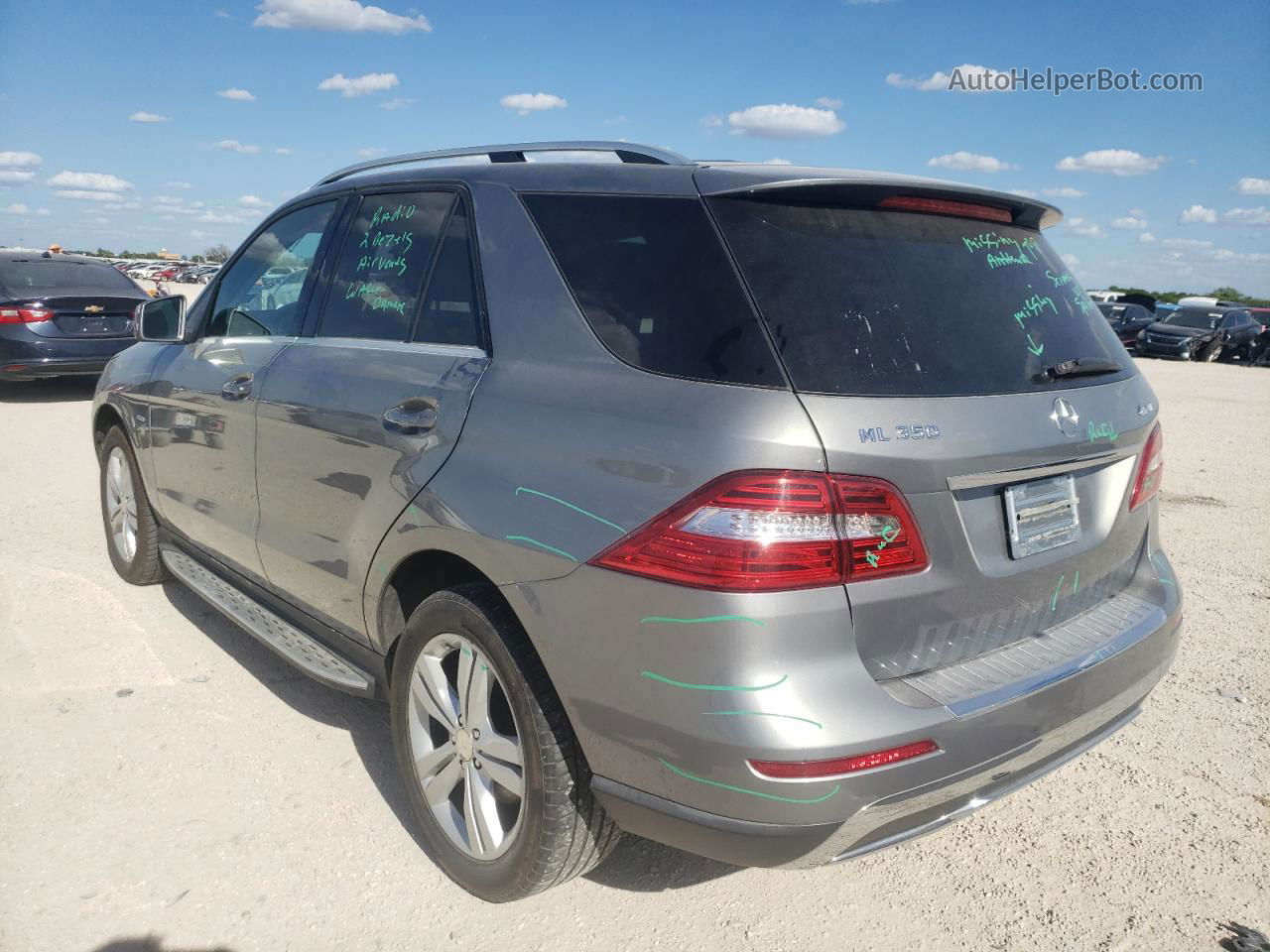 2012 Mercedes-benz Ml 350 4matic Silver vin: 4JGDA5HB7CA023688