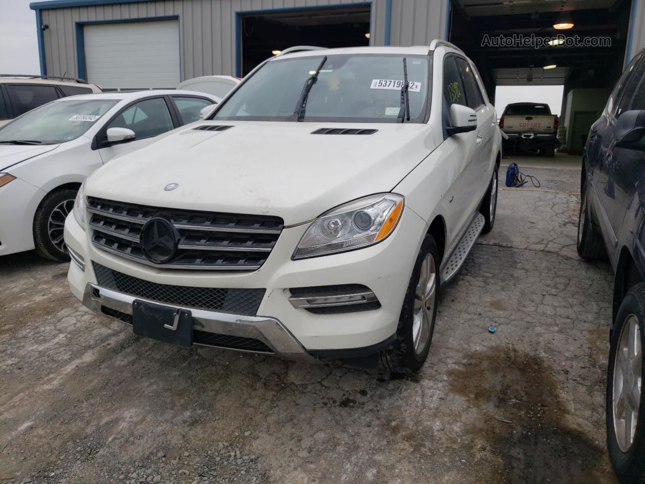 2012 Mercedes-benz Ml 350 4matic White vin: 4JGDA5HBXCA074473