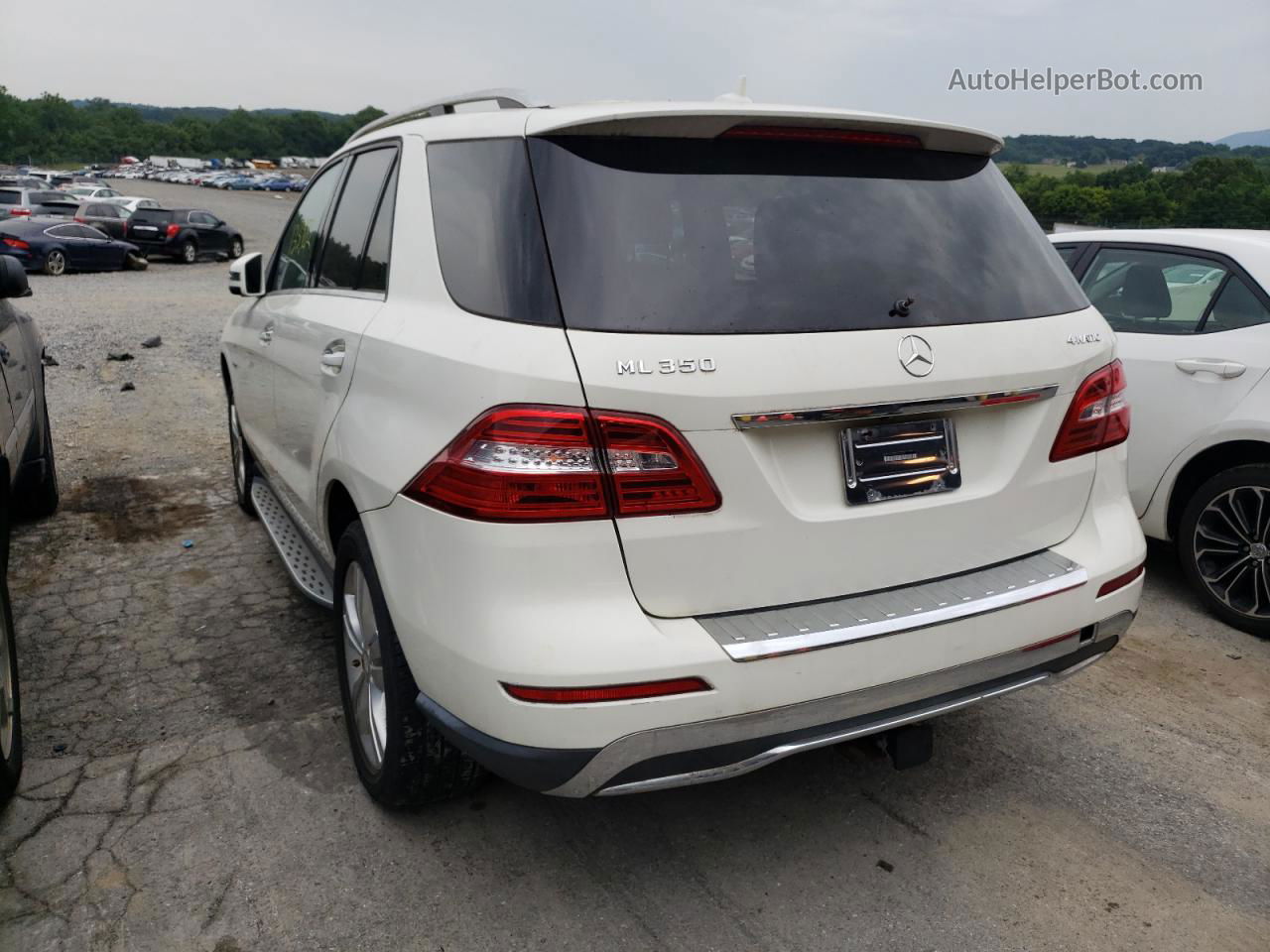 2012 Mercedes-benz Ml 350 4matic White vin: 4JGDA5HBXCA074473