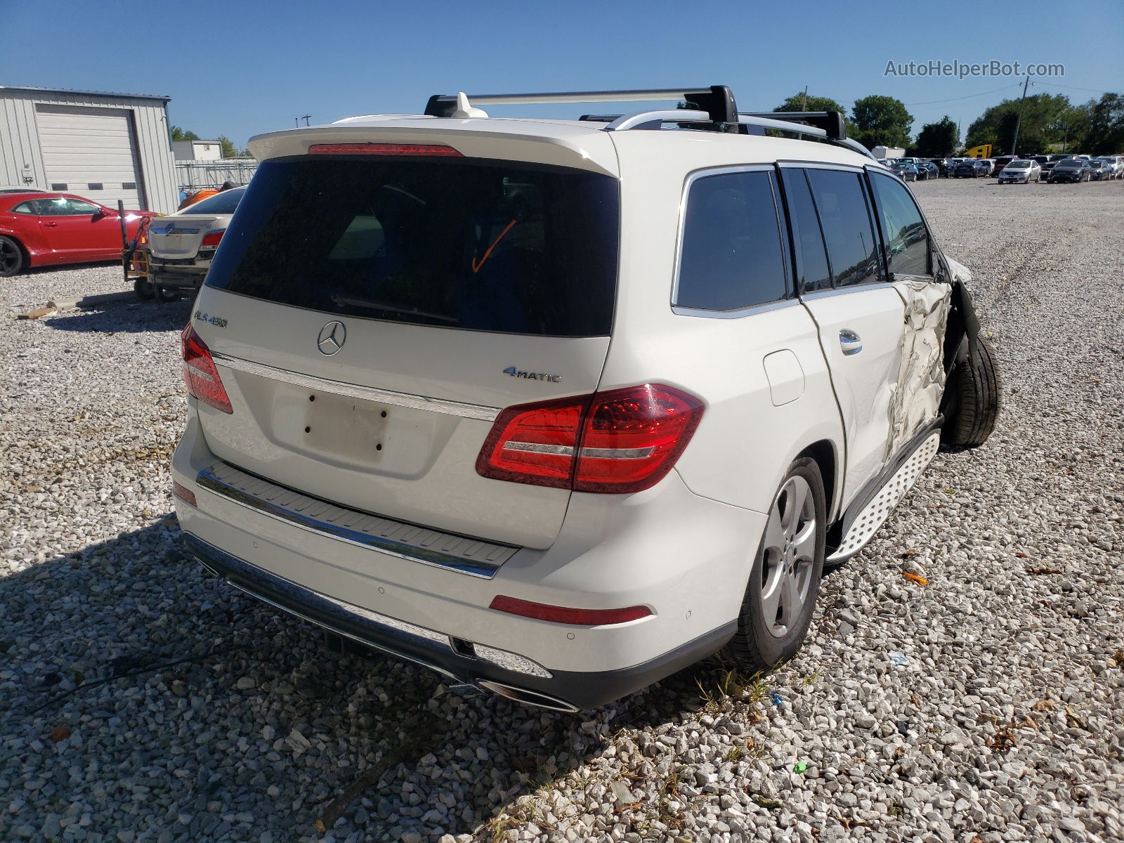 2017 Mercedes-benz Gls 450 4matic Белый vin: 4JGDF6EE0HA894882