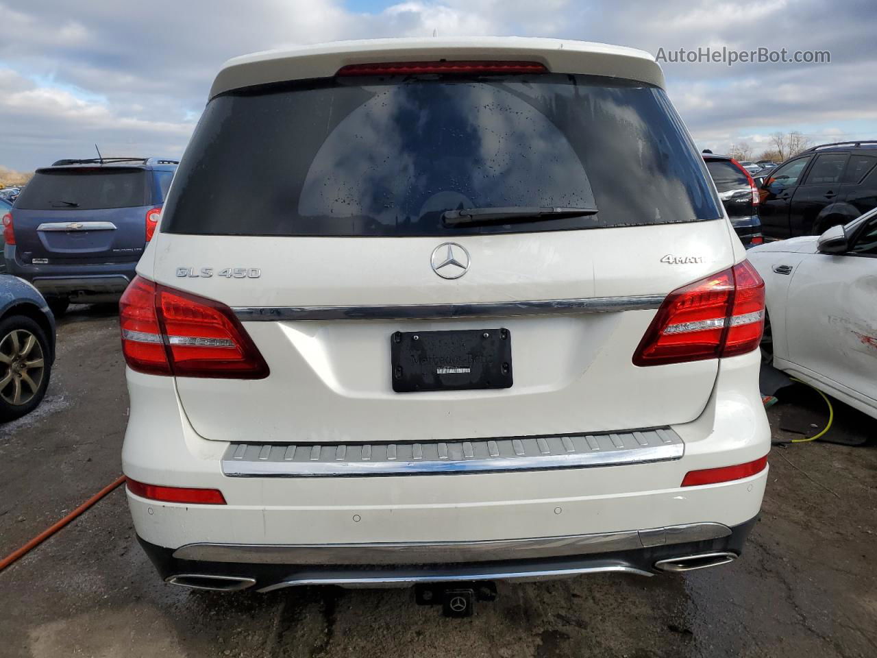 2019 Mercedes-benz Gls 450 4matic White vin: 4JGDF6EE1KB222878