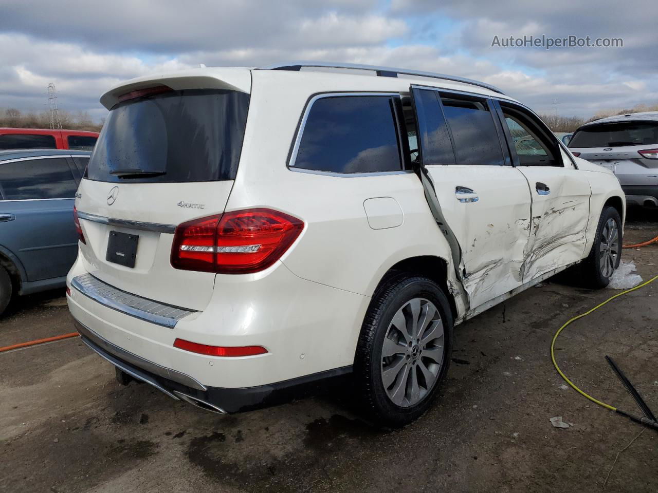 2019 Mercedes-benz Gls 450 4matic White vin: 4JGDF6EE1KB222878