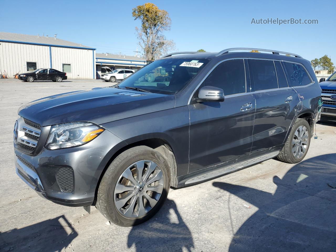 2019 Mercedes-benz Gls 450 4matic Серый vin: 4JGDF6EE1KB227434