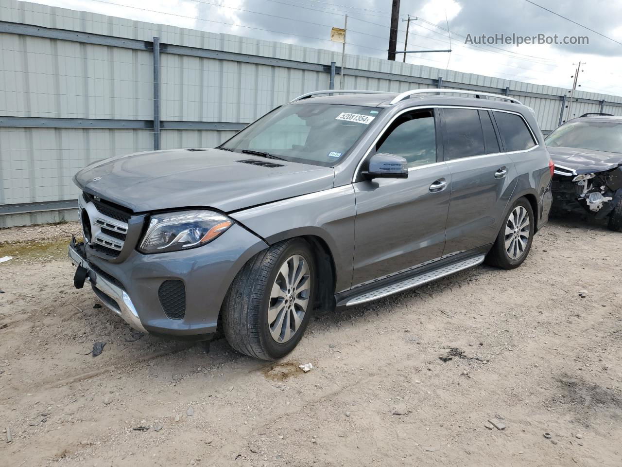 2019 Mercedes-benz Gls 450 4matic Серый vin: 4JGDF6EE1KB239051