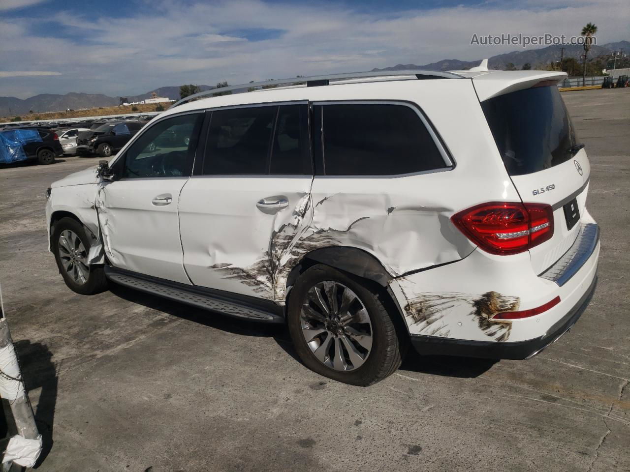 2019 Mercedes-benz Gls 450 4matic Белый vin: 4JGDF6EE1KB241222