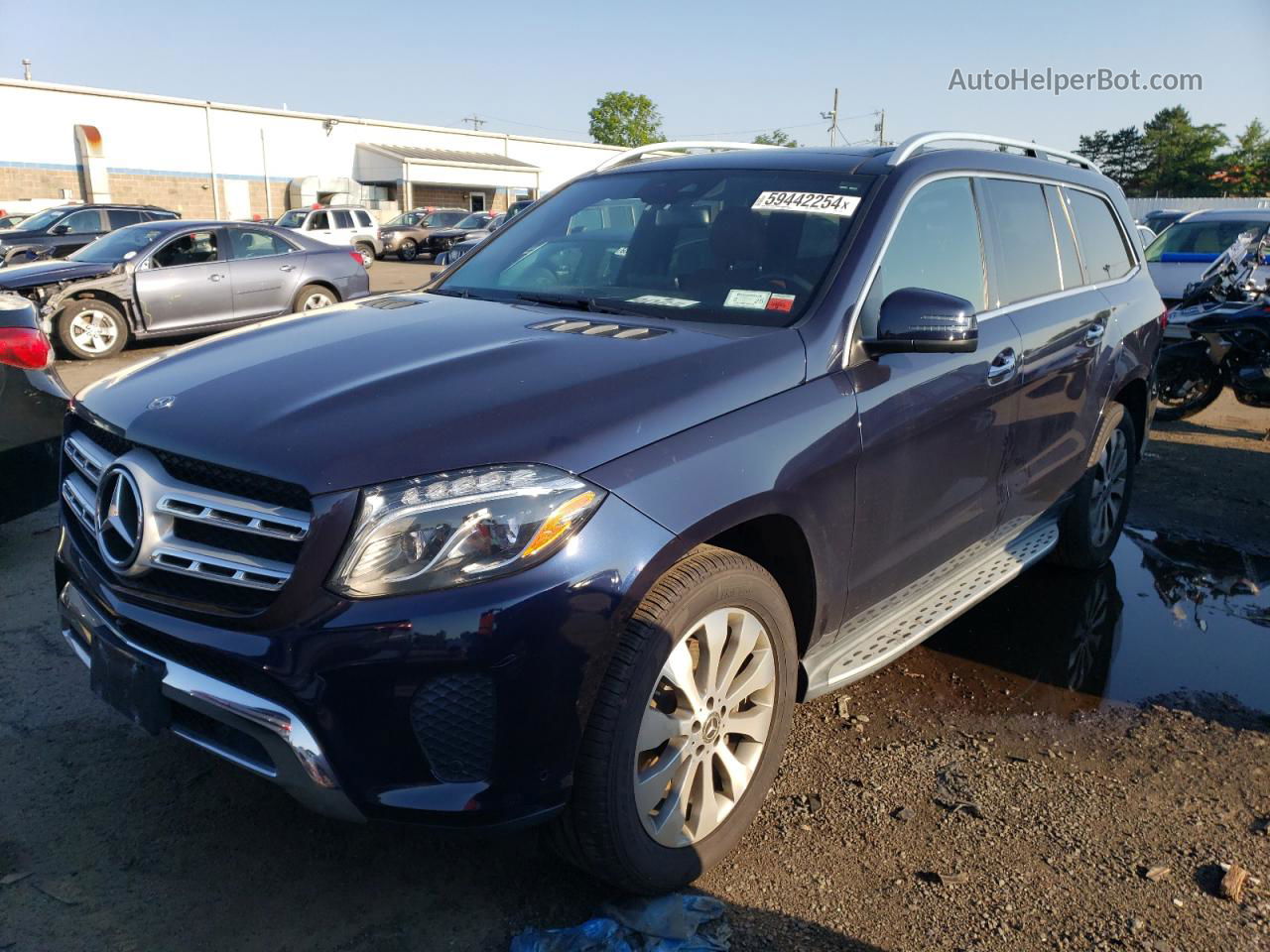 2019 Mercedes-benz Gls 450 4matic Синий vin: 4JGDF6EE2KB189342