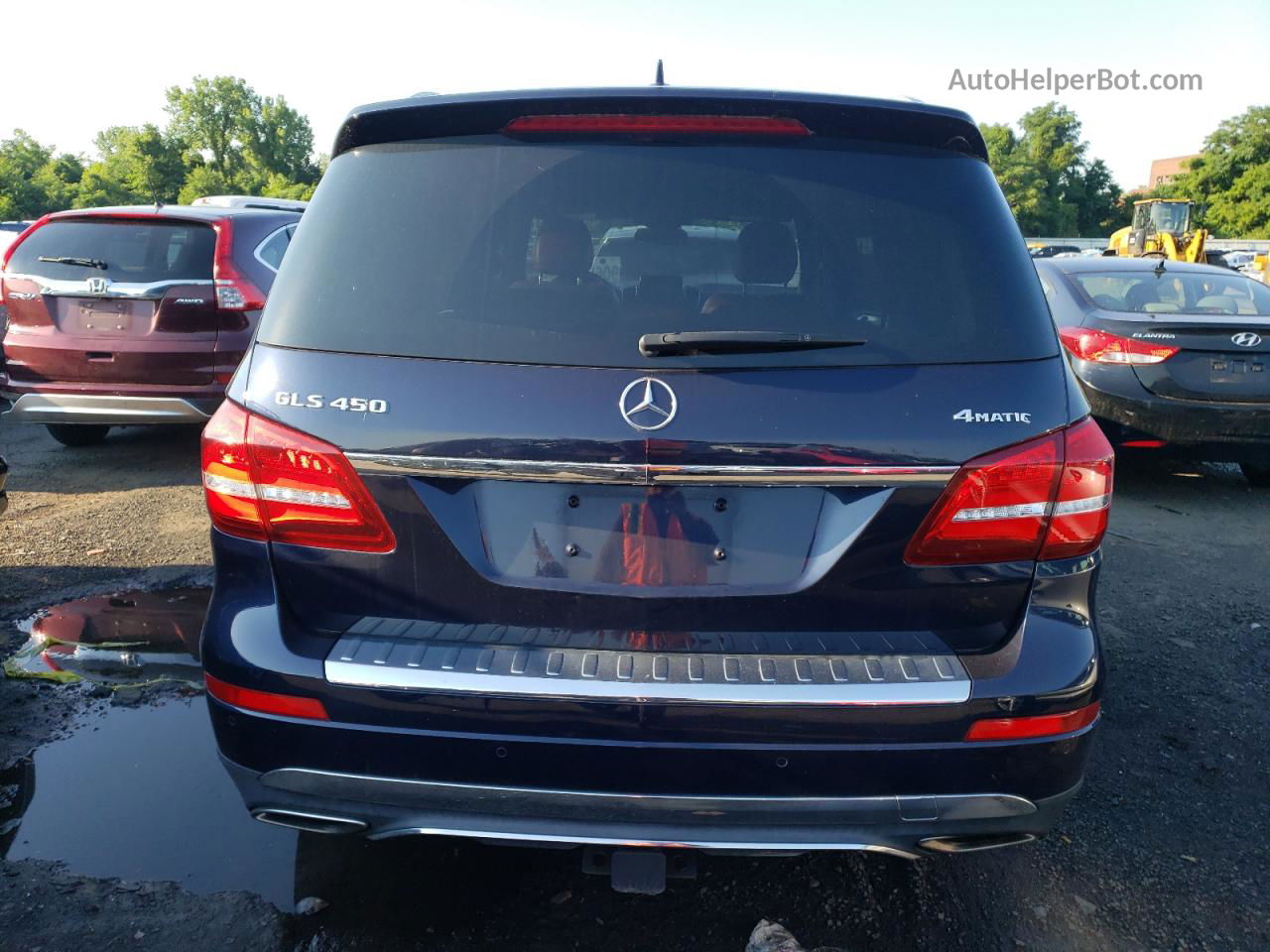 2019 Mercedes-benz Gls 450 4matic Синий vin: 4JGDF6EE2KB189342