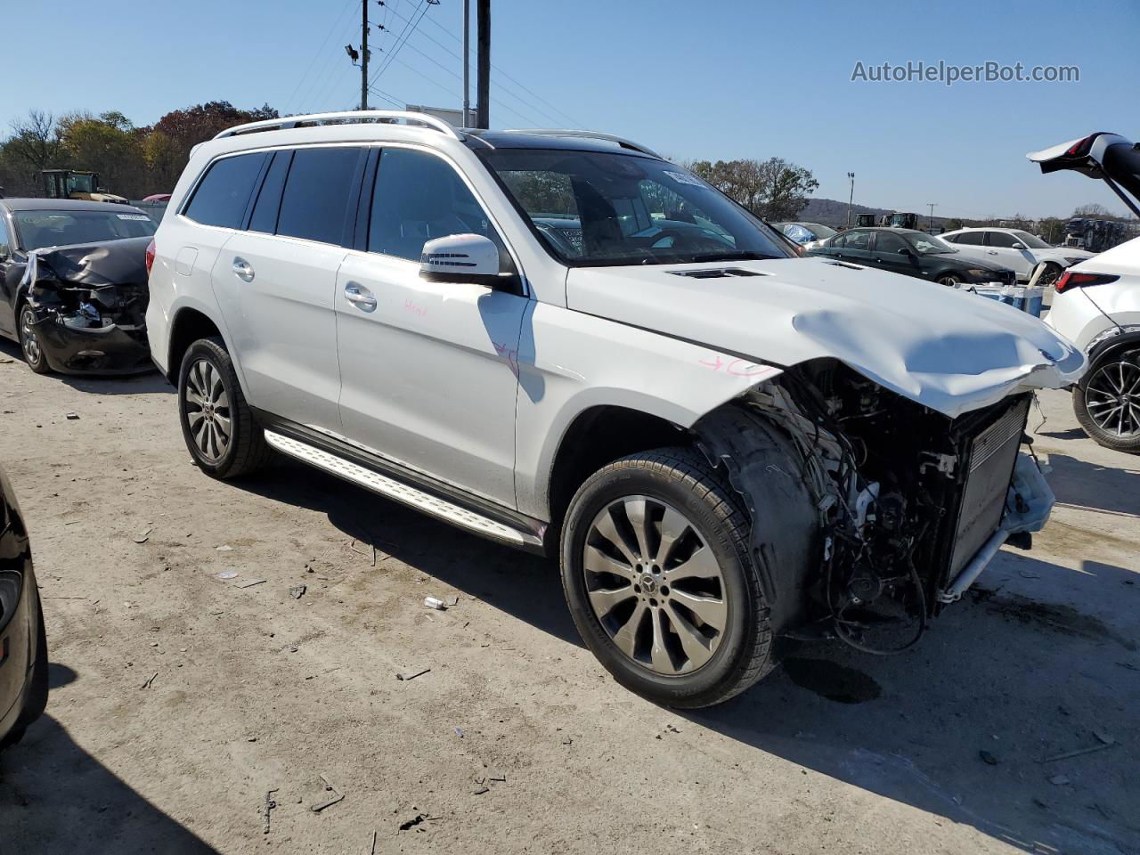 2019 Mercedes-benz Gls 450 4matic White vin: 4JGDF6EE2KB193133