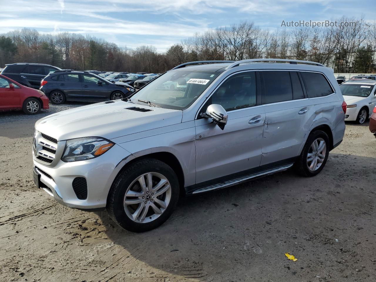 2019 Mercedes-benz Gls 450 4matic Silver vin: 4JGDF6EE2KB217740