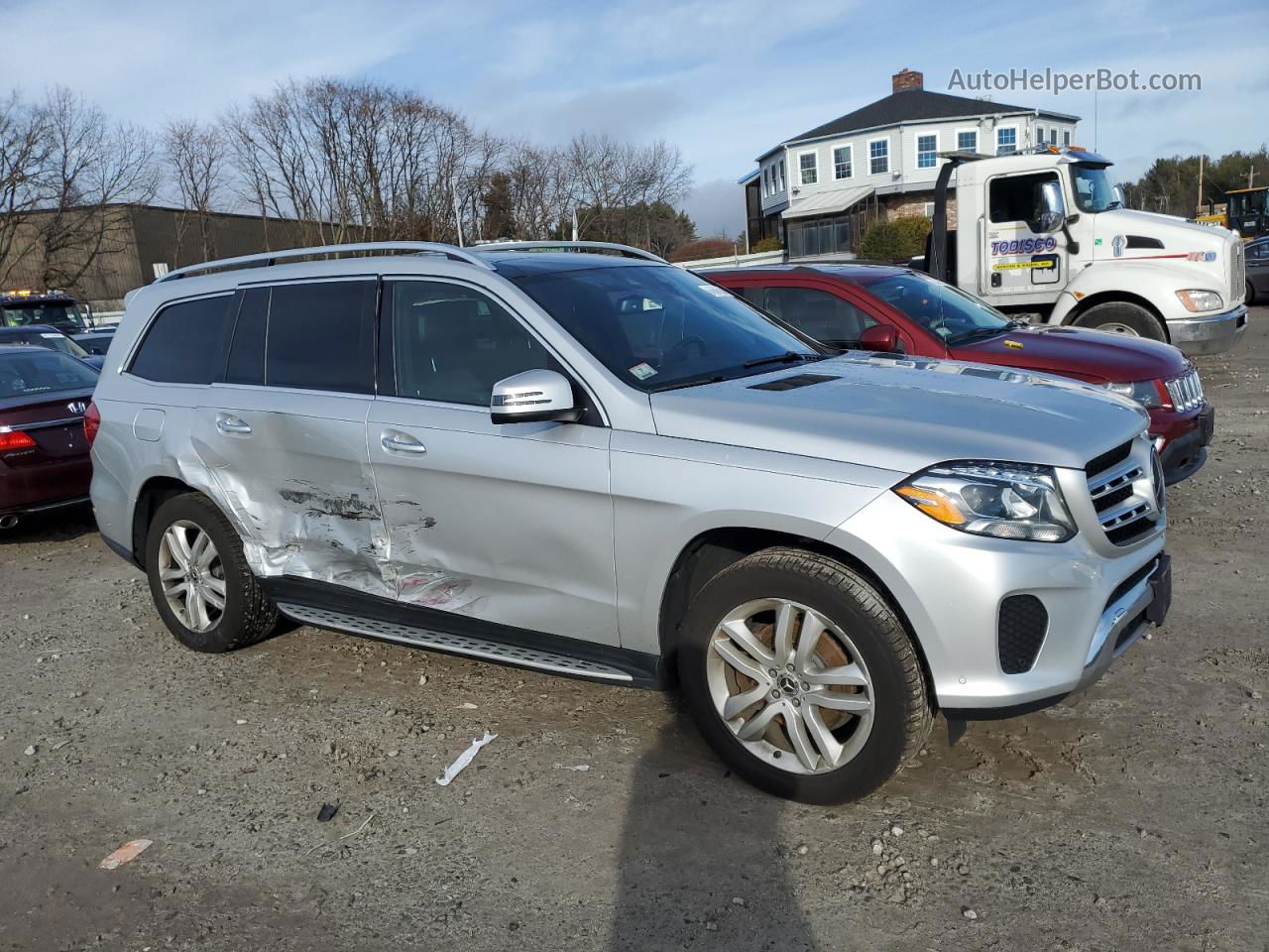 2019 Mercedes-benz Gls 450 4matic Серебряный vin: 4JGDF6EE2KB217740