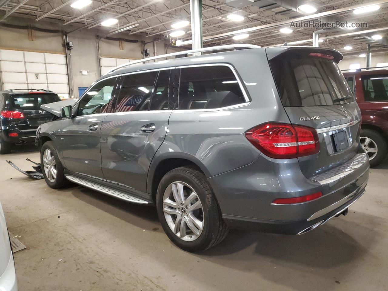 2019 Mercedes-benz Gls 450 4matic Серый vin: 4JGDF6EE2KB235896