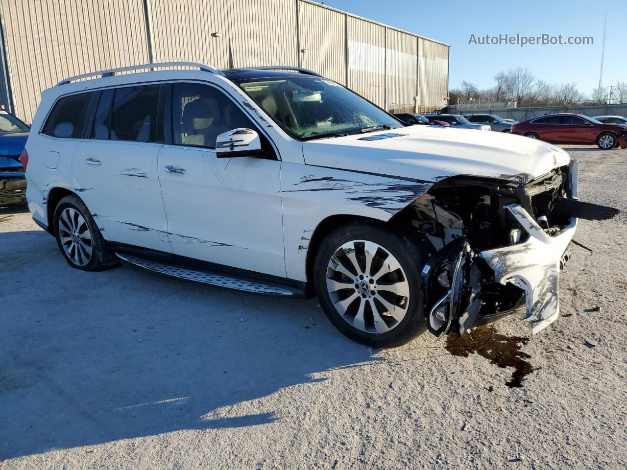 2019 Mercedes-benz Gls 450 4matic Белый vin: 4JGDF6EE2KB240595