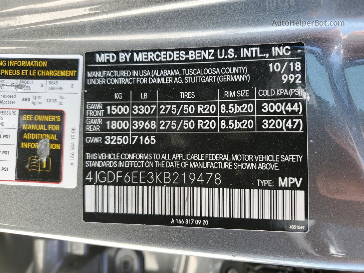 2019 Mercedes-benz Gls 450 4matic Gray vin: 4JGDF6EE3KB219478
