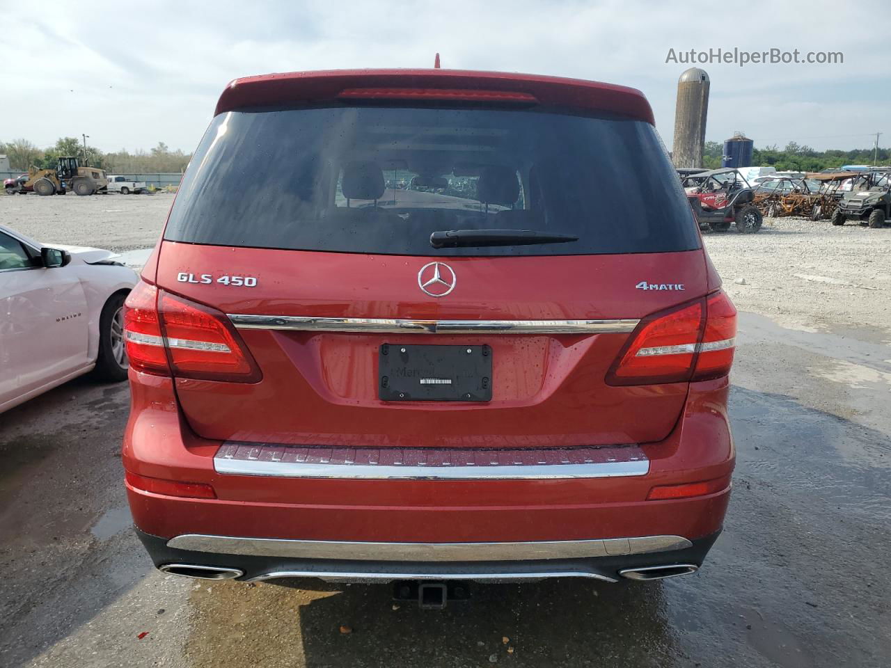 2019 Mercedes-benz Gls 450 4matic Red vin: 4JGDF6EE3KB231517