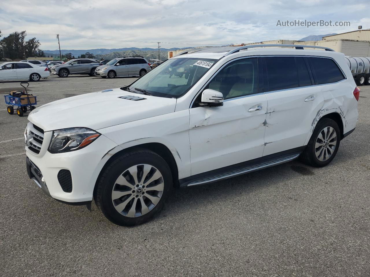 2019 Mercedes-benz Gls 450 4matic Белый vin: 4JGDF6EE4KB230991