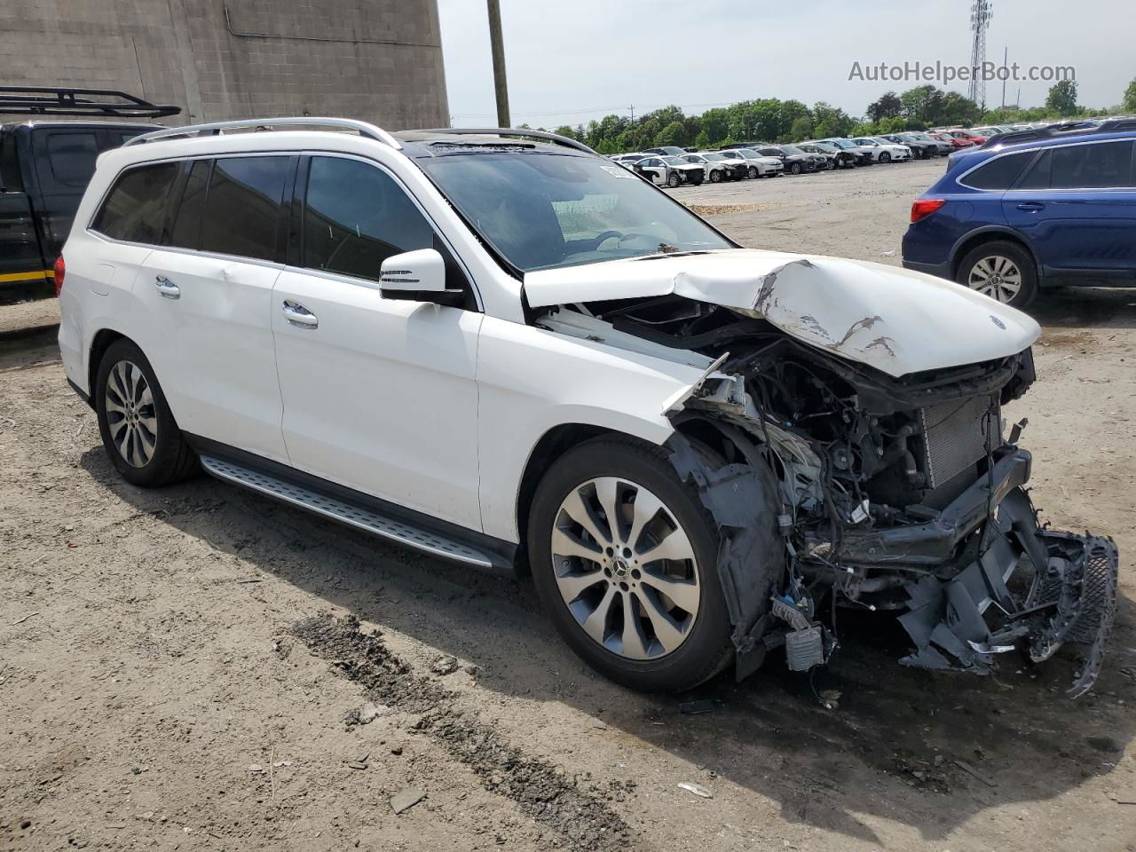 2019 Mercedes-benz Gls 450 4matic White vin: 4JGDF6EE5KB198150