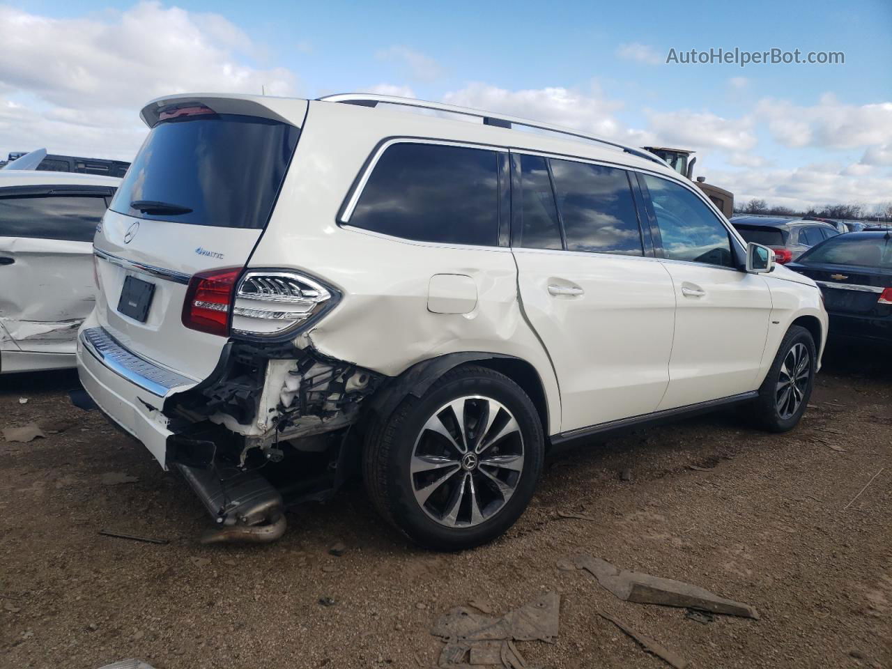 2019 Mercedes-benz Gls 450 4matic Белый vin: 4JGDF6EE6KB228515