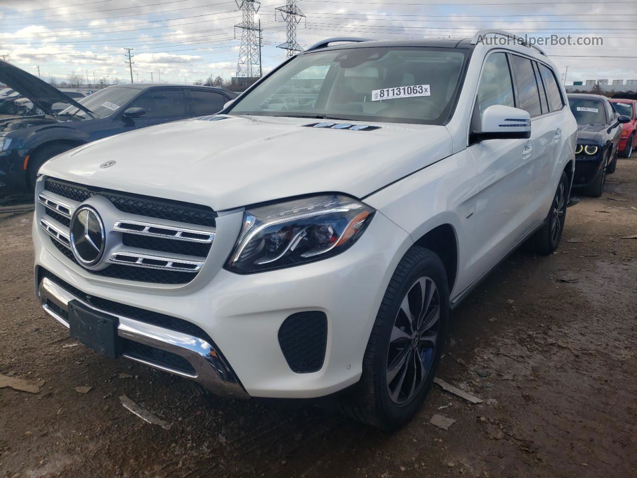 2019 Mercedes-benz Gls 450 4matic Белый vin: 4JGDF6EE6KB228515