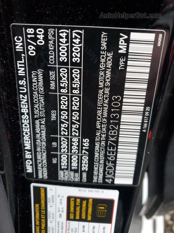 2019 Mercedes-benz Gls 450 4matic Black vin: 4JGDF6EE7KB213103