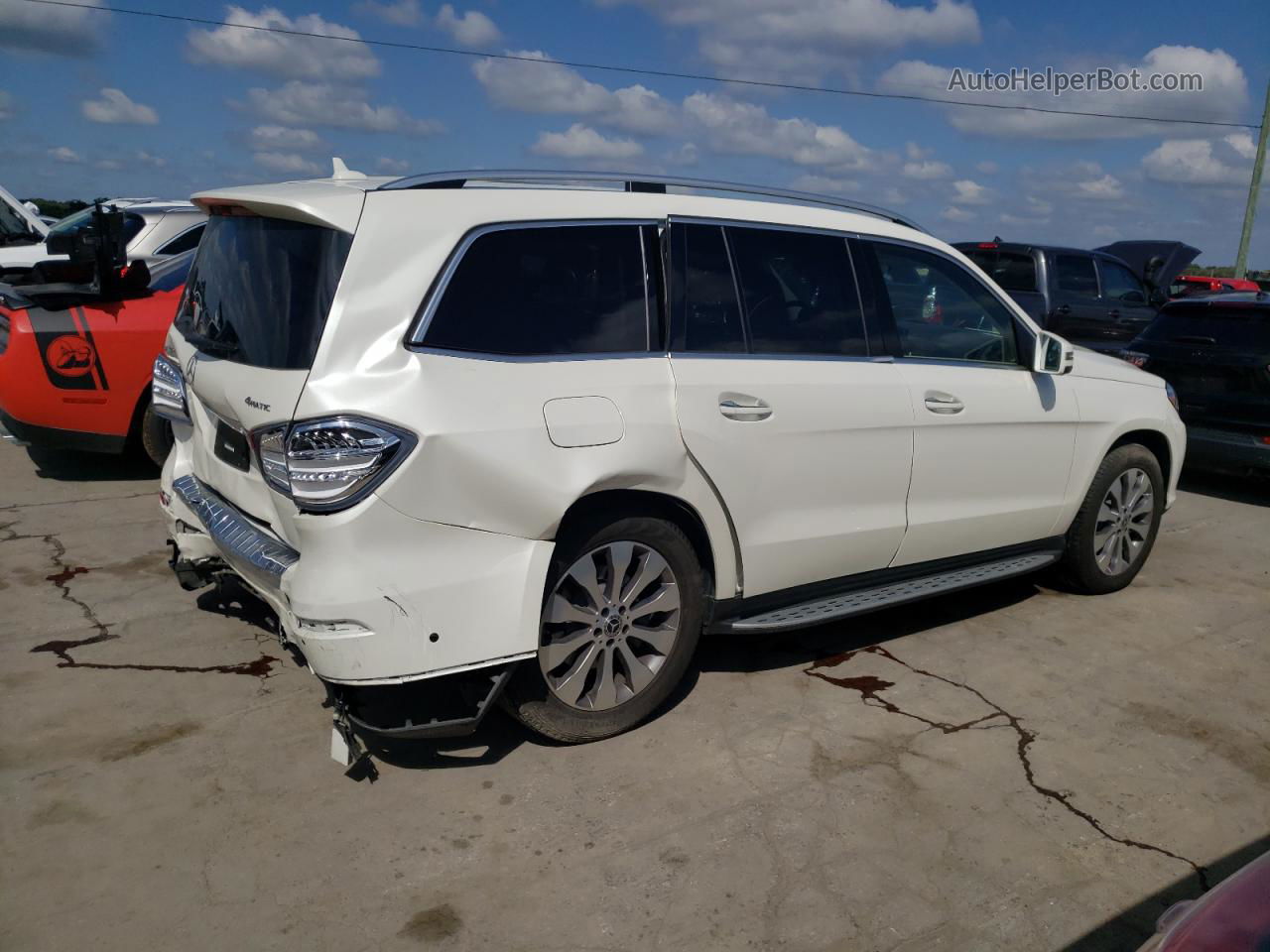 2019 Mercedes-benz Gls 450 4matic Белый vin: 4JGDF6EE7KB220195