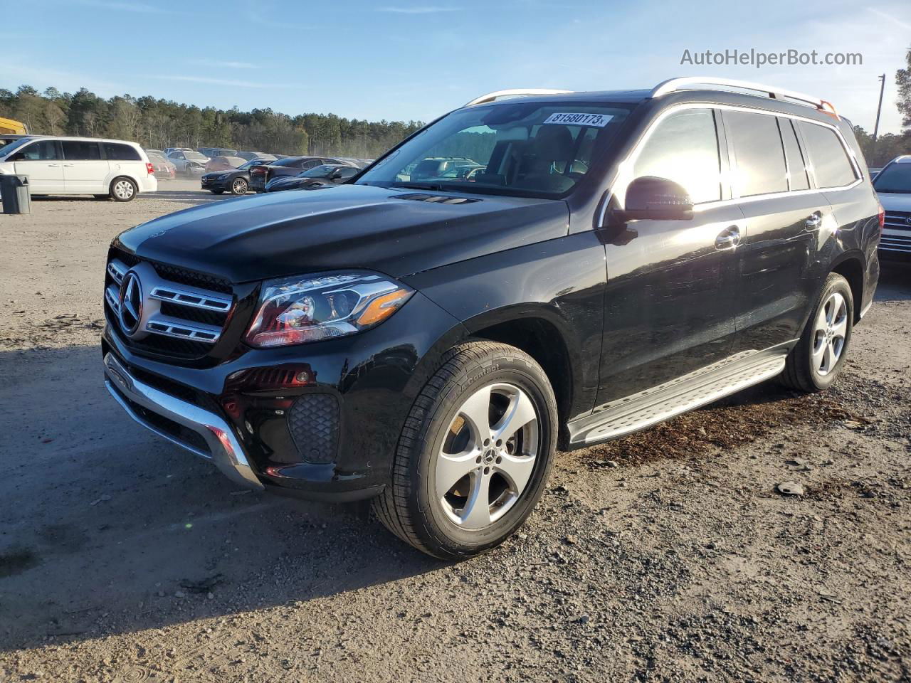 2019 Mercedes-benz Gls 450 4matic Черный vin: 4JGDF6EE8KB188468