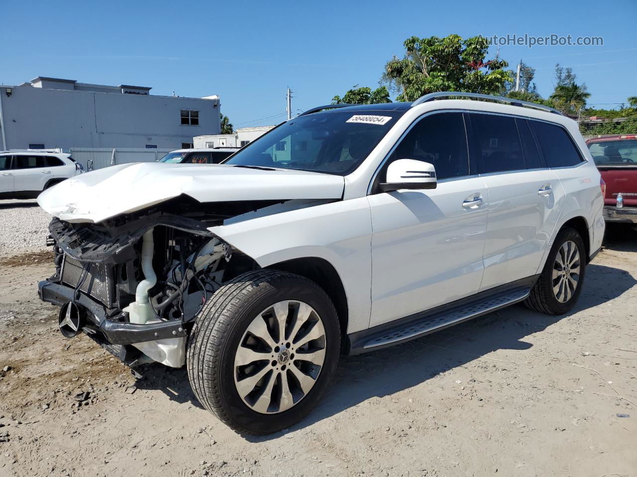 2019 Mercedes-benz Gls 450 4matic White vin: 4JGDF6EE8KB227057