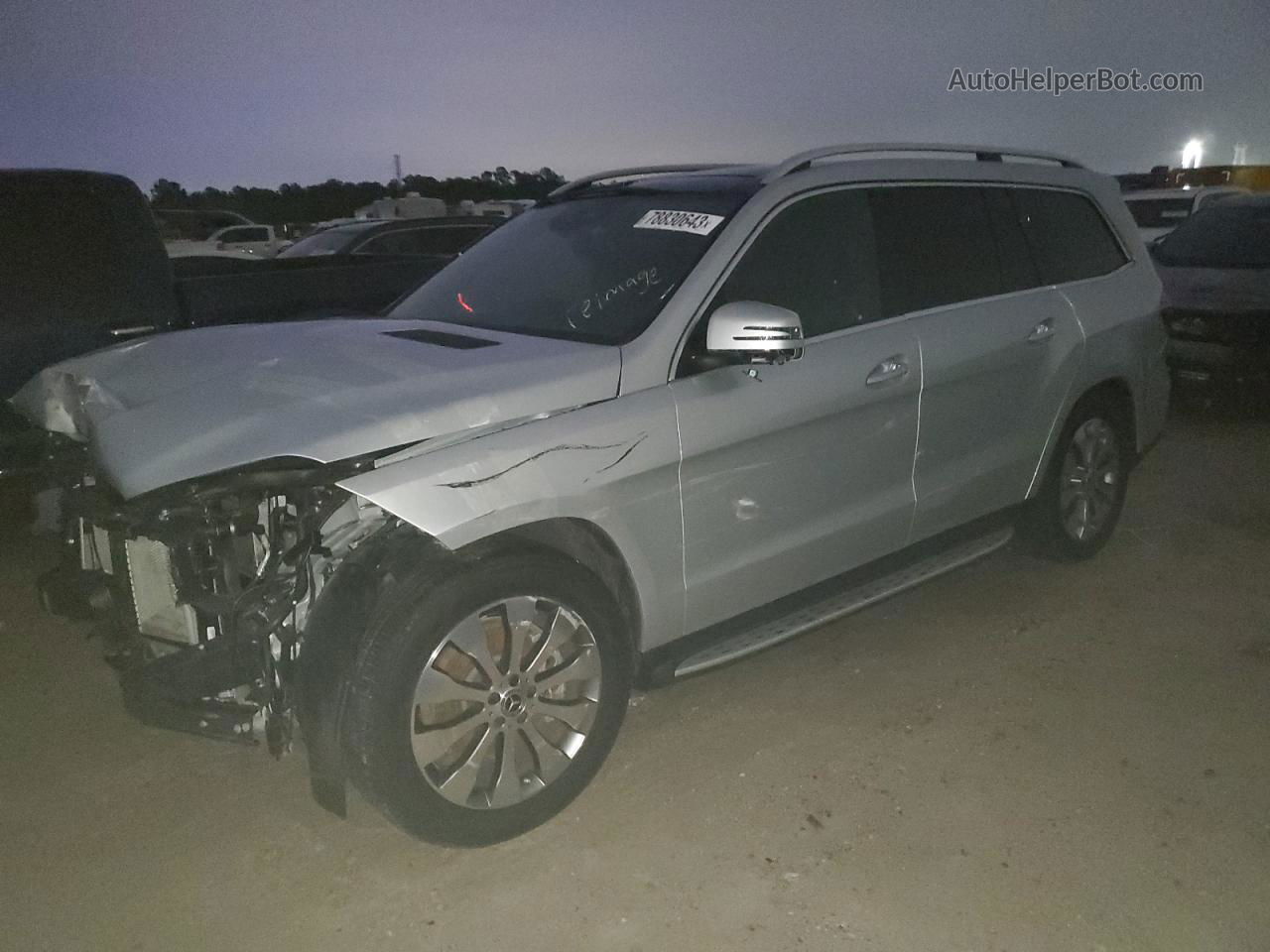 2019 Mercedes-benz Gls 450 4matic Silver vin: 4JGDF6EE8KB227754